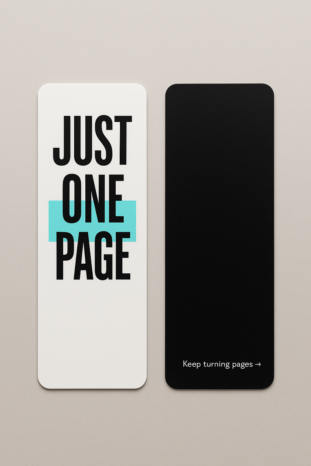 Bookmark – “JUST ONE PAGE”