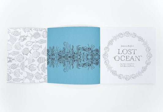 Lost Ocean: An Inky Adventure & Colouring Book (Paperback)